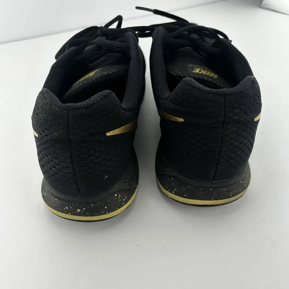 Nike Mens 12 Running Shoe Black And Gold Air Zoom Pegasus 34 Nike Low Top VGC